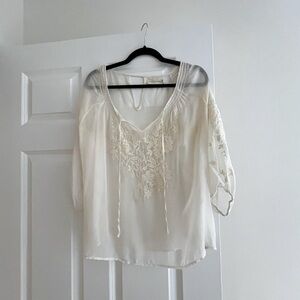 Love & Liberty white silk shirt sz S